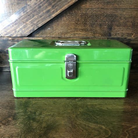 vintage metal th max green box|Vintage Metal Tool Box Green for sale .